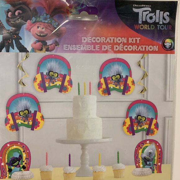 Trolls Birthday Party Decorations, Kit 7 Pieces - Picture 2 of 5